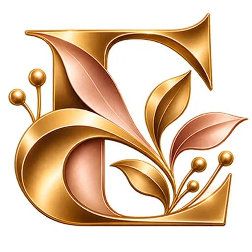 Logo resmi Eevent.id, monogram emas dan rose gold