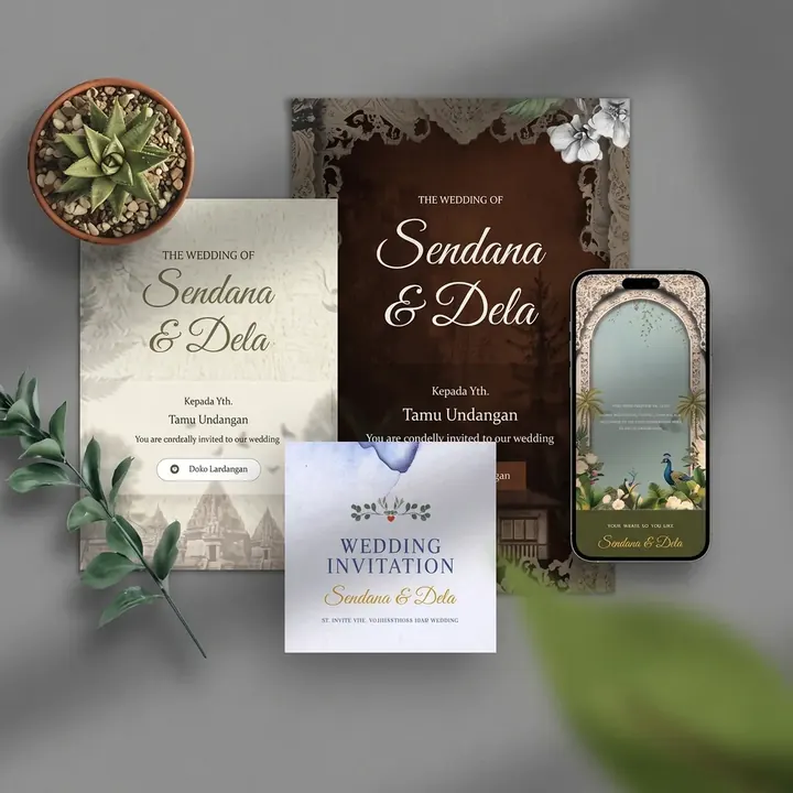 Inspirasi tema premium undangan pernikahan